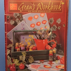 Gran&#39;s Workbook,Painting Book,Painting Instructions,Birds,Flower,Fruit n Basket Painting,Painting Craft Books,Craft Supply,Painting Supplies