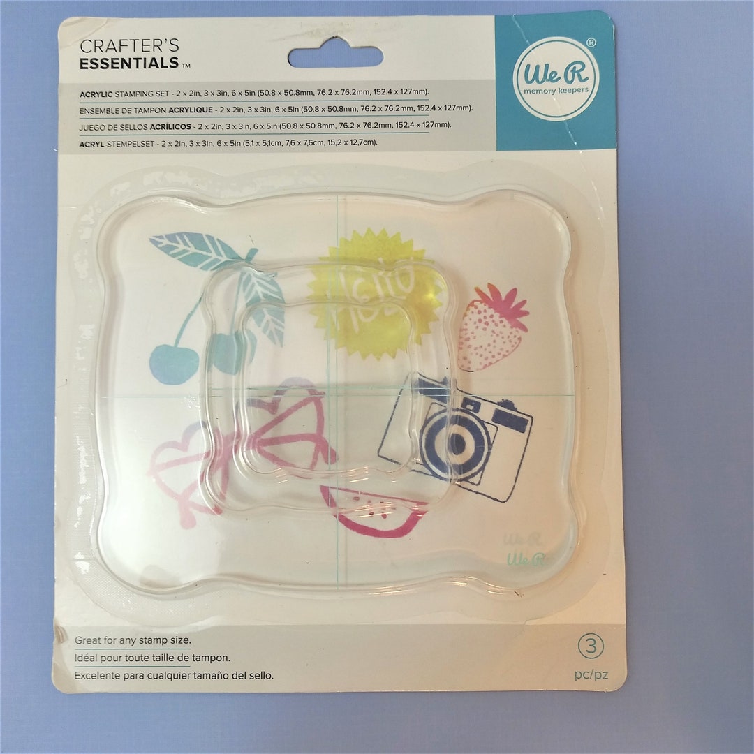 Cling Stamp Holder Set,3 Pc Acrylic Stamp Holders,we R Stamp Blocks