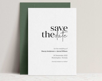 Save the Date card, Minimalist Save the Date, Modern Save the Date, Digital file, Printable #0165