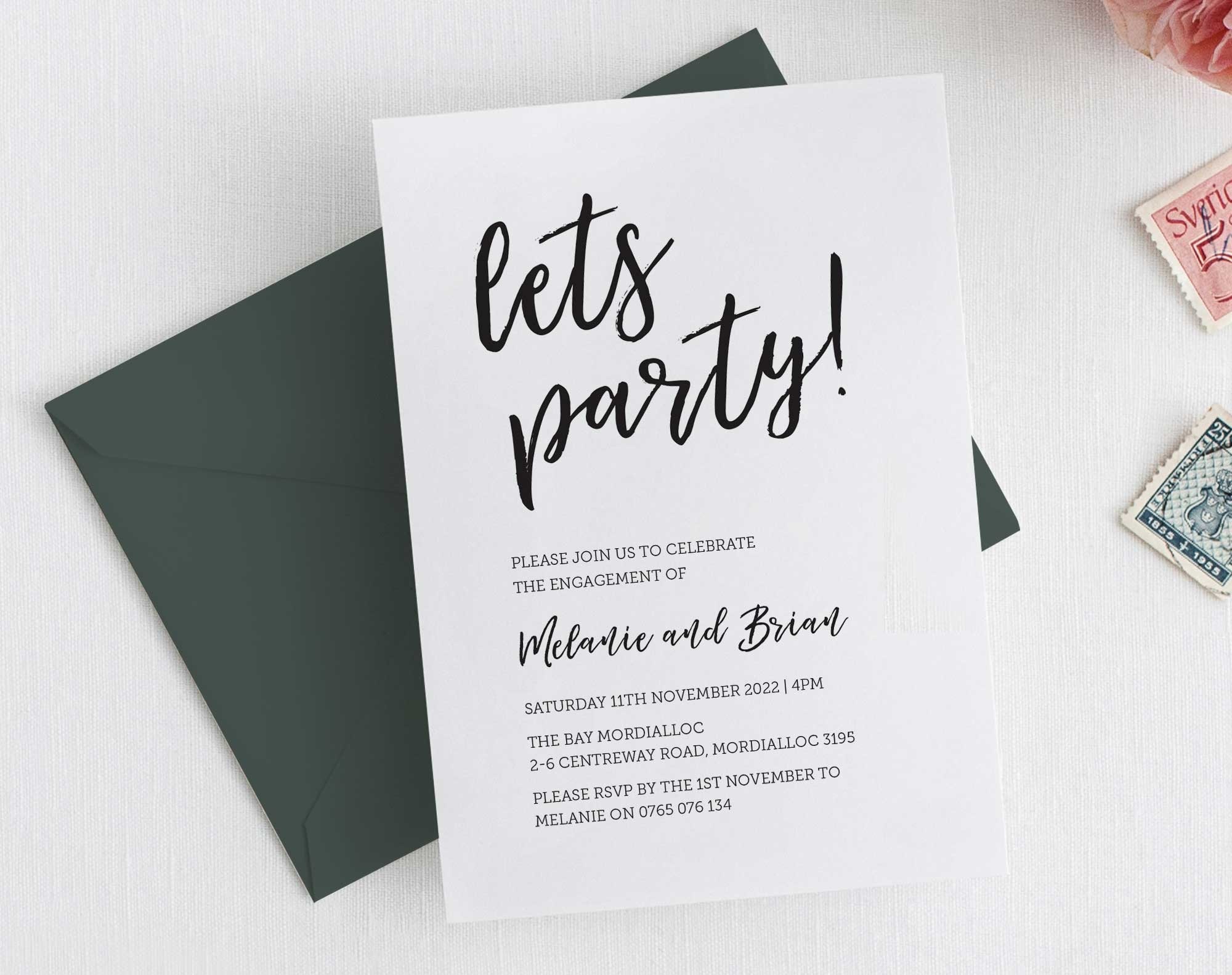 Engagement Invites Engagement Party Printable Invites Etsy UK