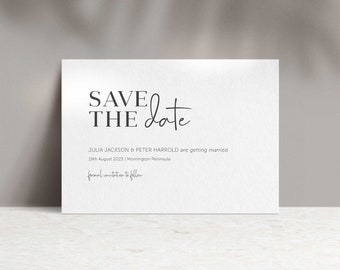 Modern Minimalist Save The Date, Wedding Save The Date, Printable Save the Date, Digital download