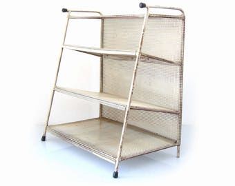 Large Mategot style vintage magazine rack - Jean Prouve, Charlotte Perriand, Le Corbusier, Pilastro, Aalto, fifties, sixties, retro, eames