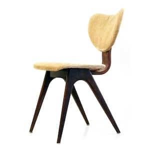 Stylish chic and elegant fifties vintage plywood dining chairs from France