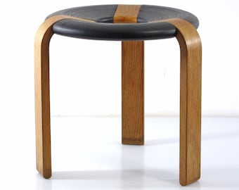 Danish vintage design Rud Thygesen, Magnus Olesen plywood stool - scandinavian, eames, cadovius, alvar aalto perriand, braakman, jean prouve