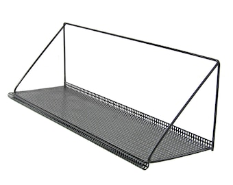 Estantería elegante y práctica de metal negro de los años 60 en estilo Mategot, Pilastro