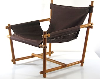 Relaxing scandinavian Danish design safari chair