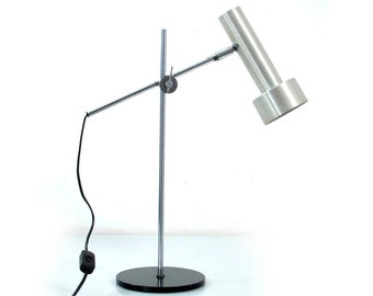 Stunning Peter Nelson, Jo Hammerborg, Fog & Morup alu desk table lamp - Sottsass, Sarfatti, Colombo, Mategot, Periand, Memphis, Castiglioni