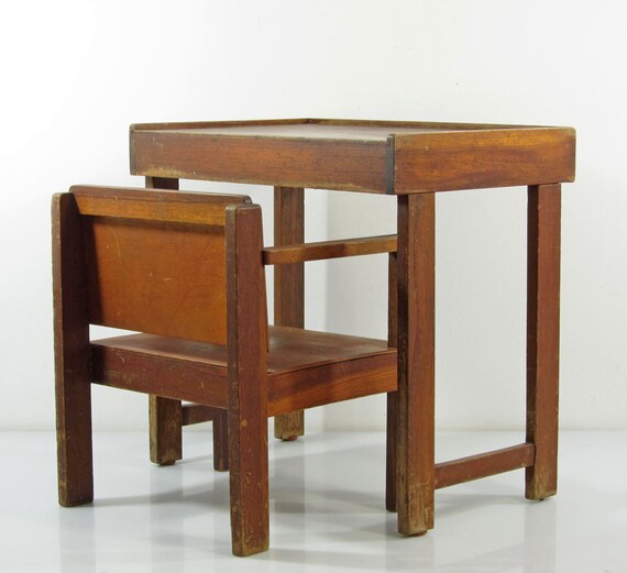 Amsterdam School 1920s Childrens Chair Desk Kropholler Etsy