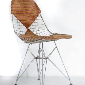 Hard to find Eames DKR-2 with A. Girard bikini fabric chairs - fifties, wegner, aalto, colombo, sixties, evans, zenith, perriand, jacobsen