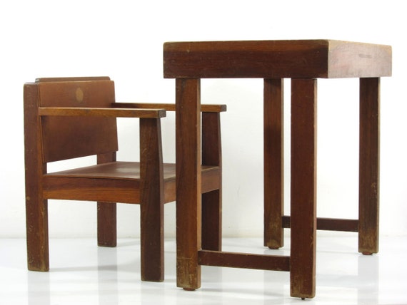 Amsterdam School 1920s Childrens Chair Desk Kropholler Etsy