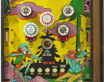 70s pinball - cool vintage design pinball art from the seventies "Williams" retro, disco, arcade game, machine, flippers