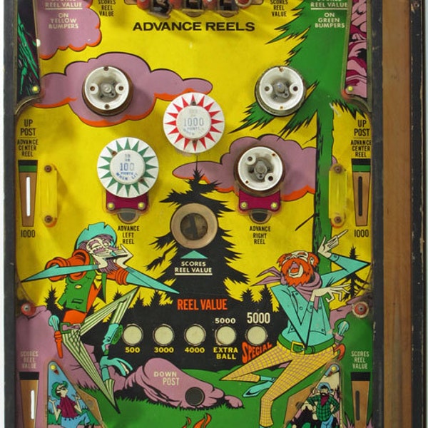 70s pinball flipperkast - cool vintage design art from the seventies "Williams" retro, disco, arcade game, machine, flippers