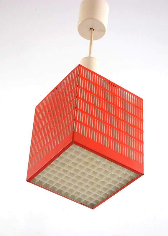 Mathieu Mategot Lamp Style Red Fifties Metal Pendant Kastholm