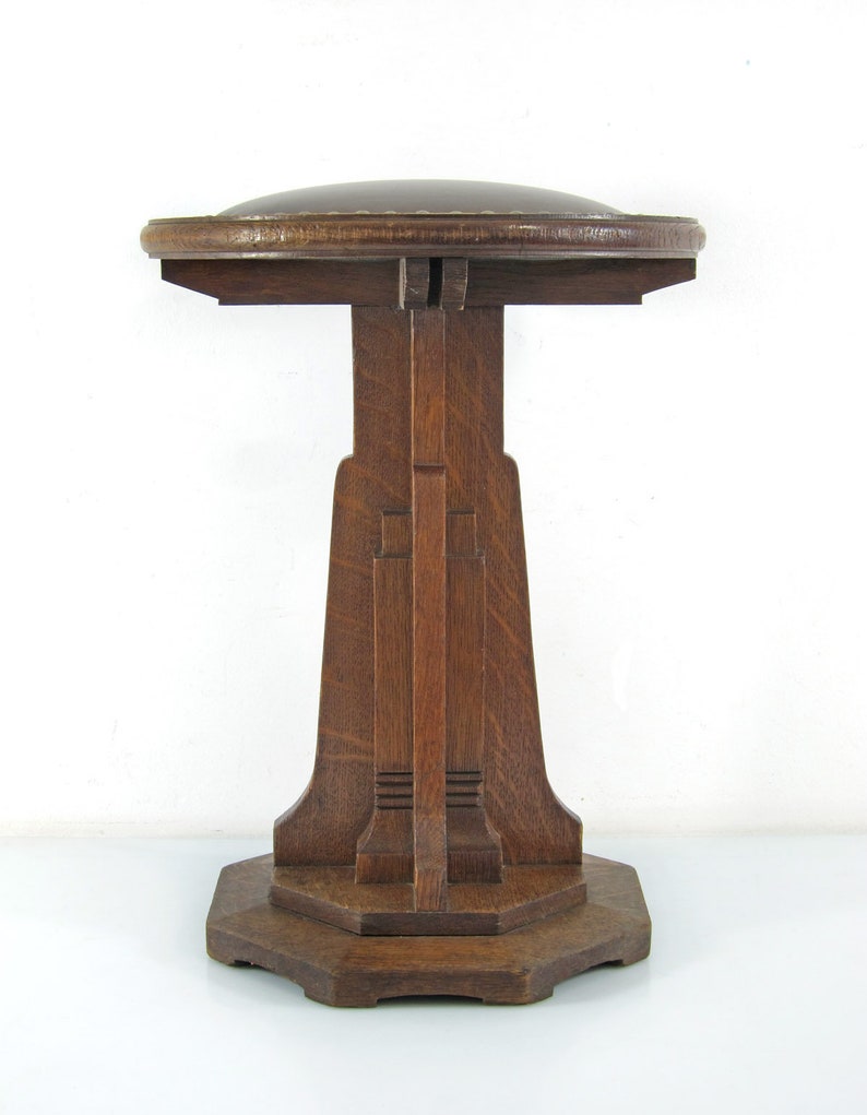 Art Deco Antique 1900s-1930s Stool Joseff Hoffman, Berlage, Bauhaus ...