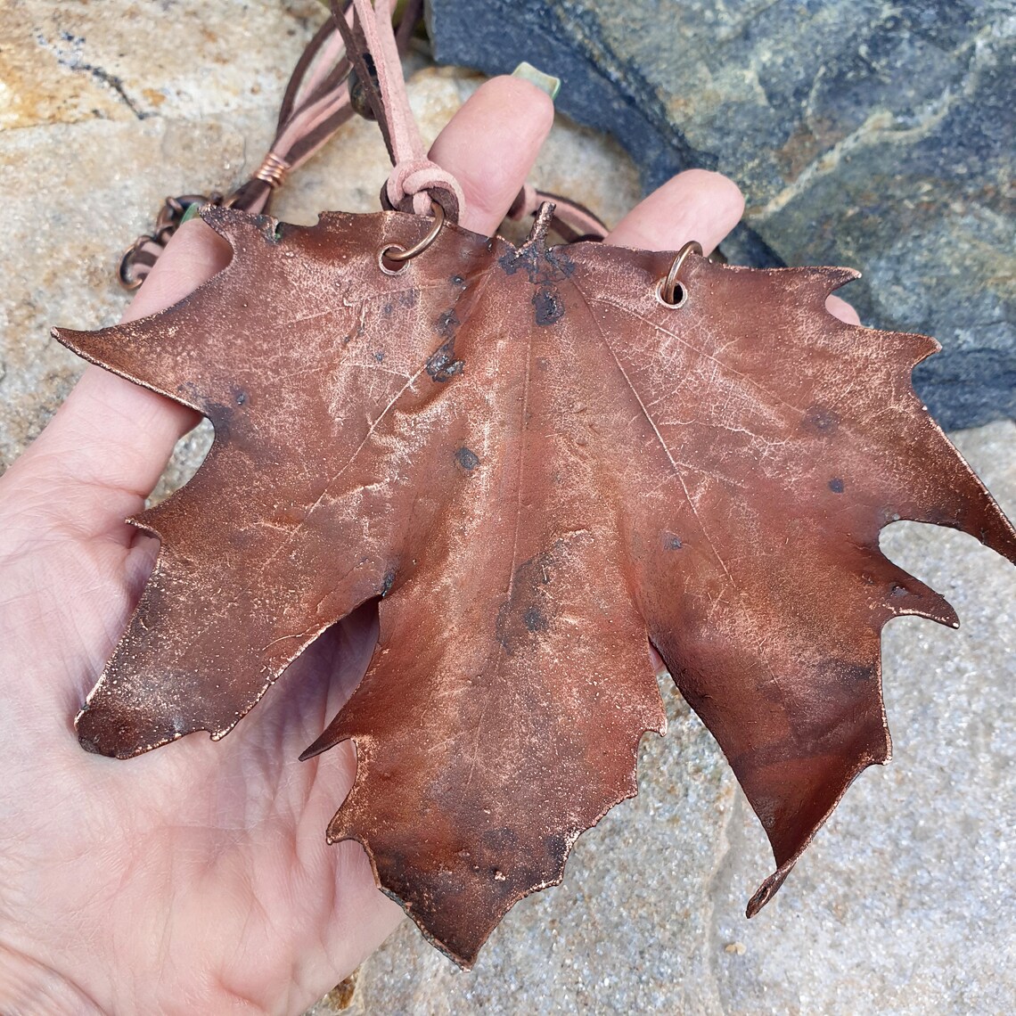 Natural Plane Tree Leaf Copper Jewelry Ectroforming Copper Etsy