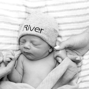 black newborn beanie