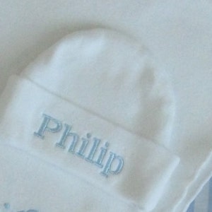 CUFF NEWBORN BEANIE Hat, Baby Blue - Hospital Hat - Newborn Hat - Name Reveal, Beenie, Hospital Beanie, Baby Boy Hat, Photo Prop