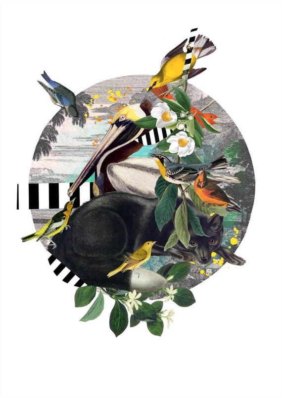 Amaranth Life Frangipani Poppies Botanicals Lillies Snakes of Creation- A3 Art Print Death