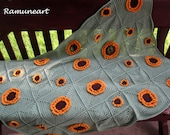 Crochet Sunflowers Baby Blanket Crochet Baby Crib Blanket Granny Square Crochet Blanket Baby Afghan