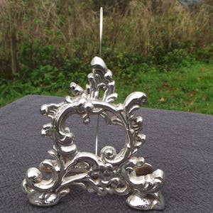 Antiker Französischer Versilberter Briefständer Serviettenständer Jugendstil Massiv Handgemacht Ideal Schreibtisch Flur Qualität Gussartikel