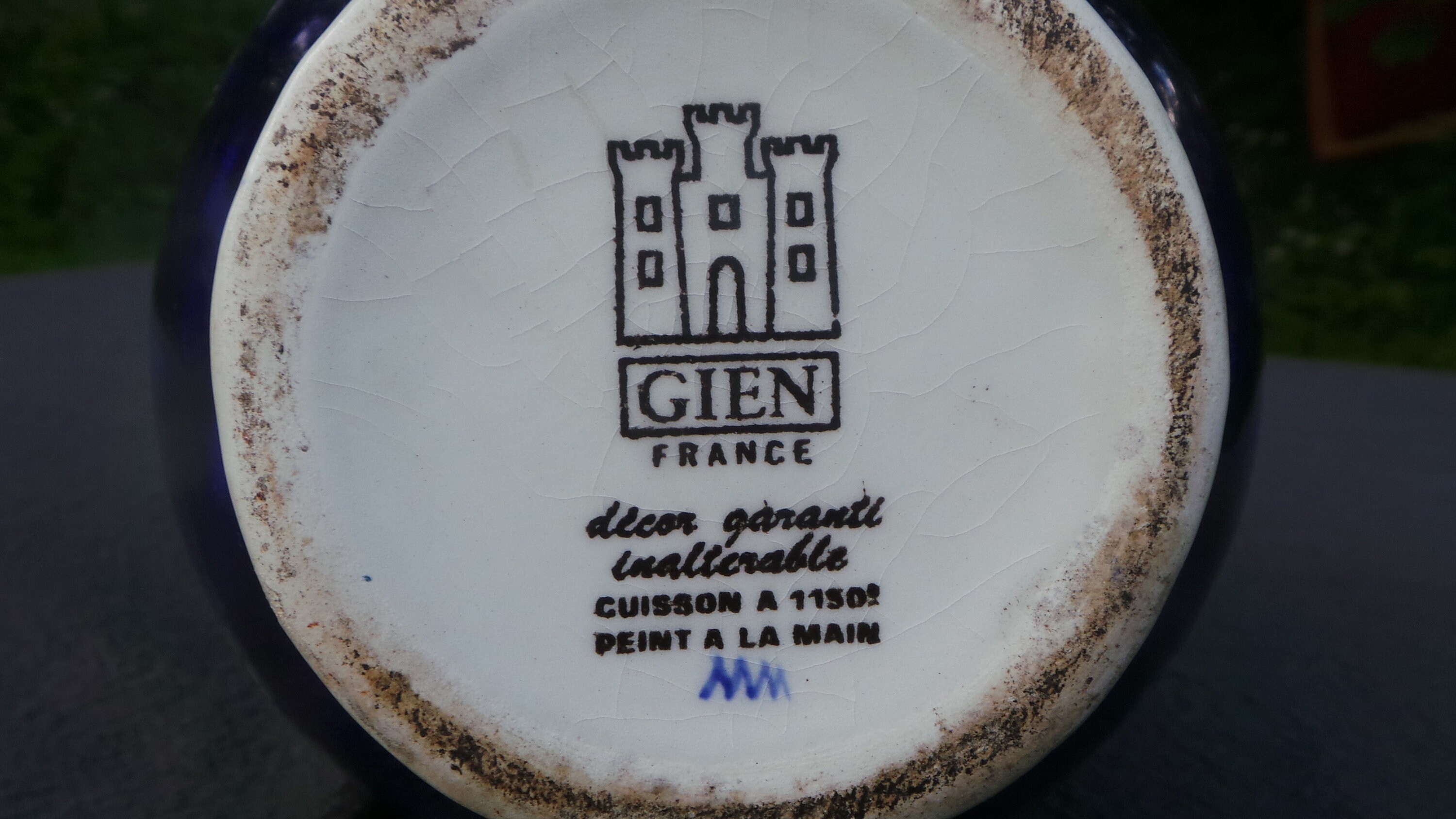 GIEN French Vase, Italian Renaissance Majolica Pattern Vase Polychrome