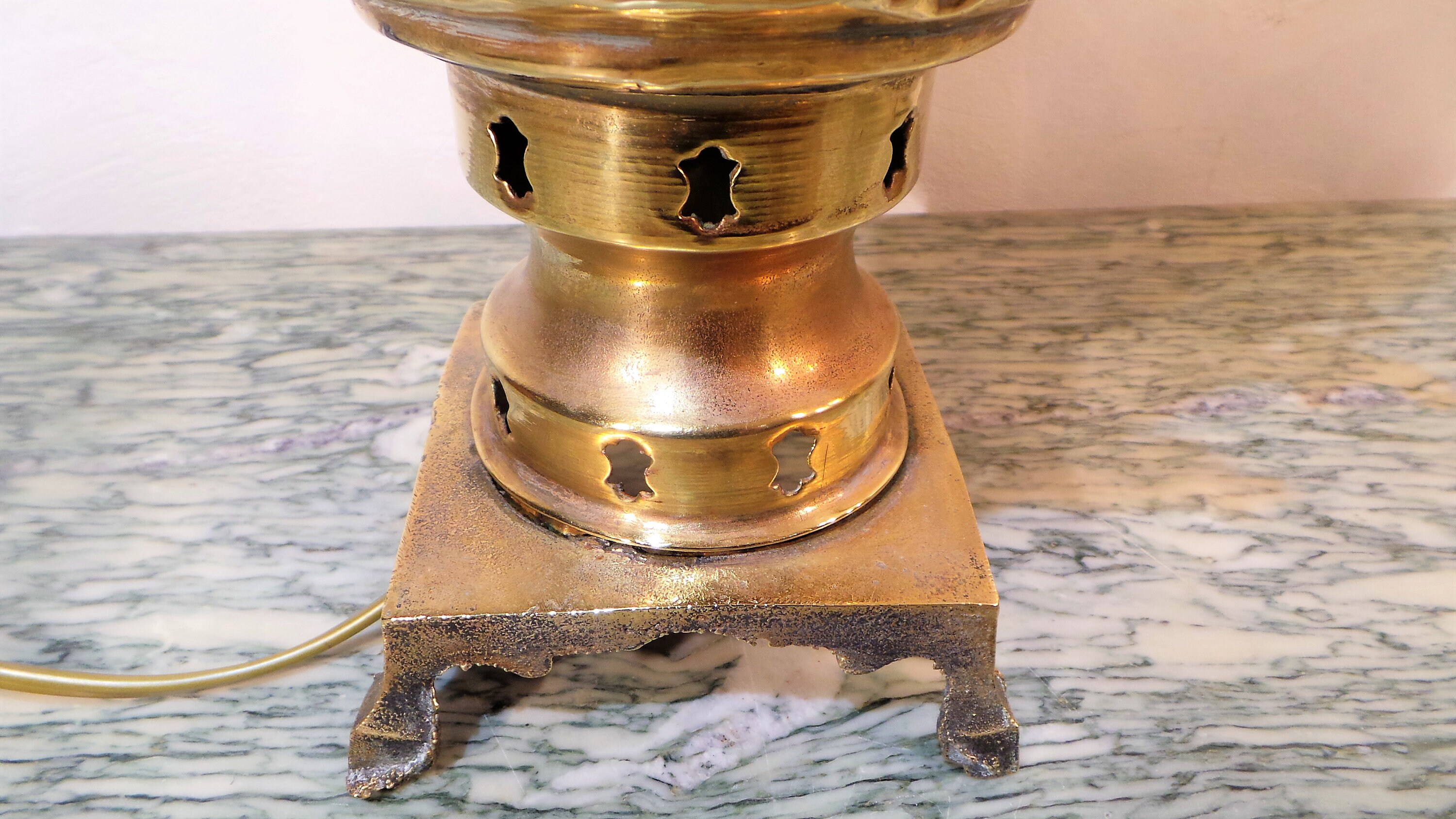 流行 Samovar Lamp Brass Bronze/ Solid Vintage French Lamp Table 傘立て