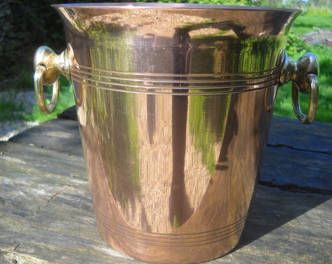 French Copper Champagne Bucket or Wine Cooler Vintage With Etsy
