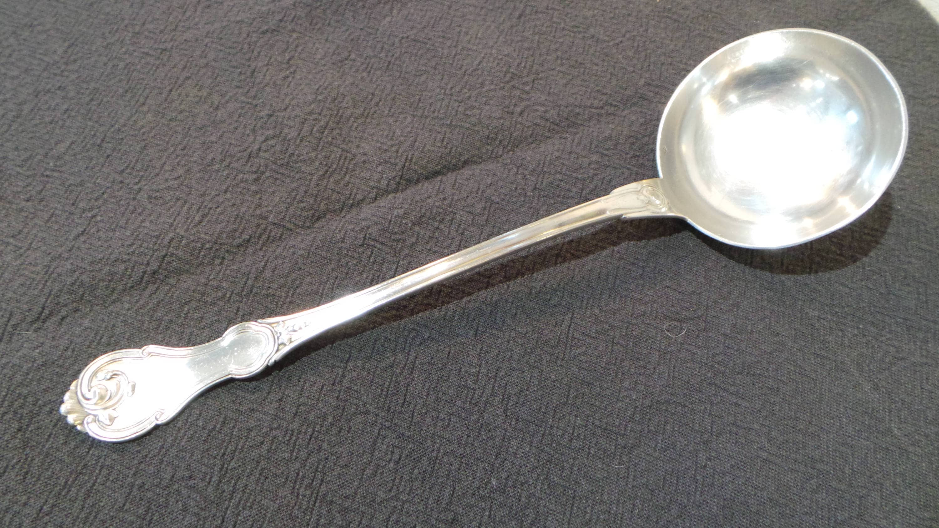 Alfenide Louche Metaille Blanc Cuillère Louche à Servir - Vrai Luxe Alfenide | Christofle Entièremen