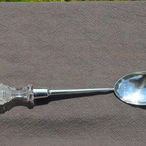 Augustin Lahure フランスアンティーク ソリッドシルバー Fourchette De Service サービングフォーク メーカーズマーク 良好な状態 高品質 ボエムクリスタルハンドル