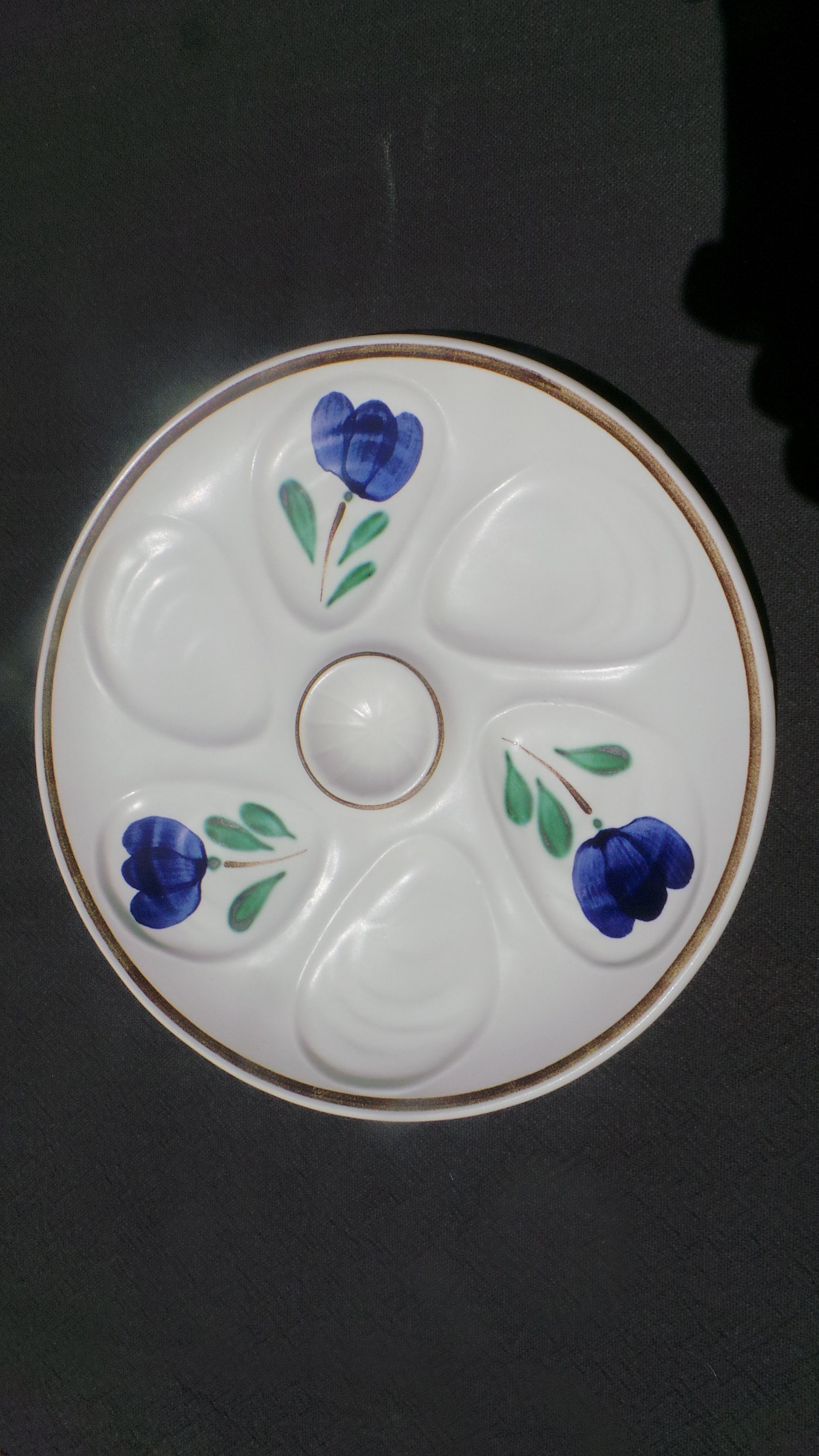 Huître Plaque Salins Huitre Moule Poisson Assiette Salins Fleur Français Super État Fruits de Mer Co