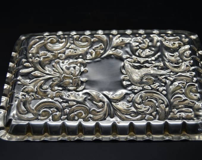 Serving Tray Platter Silver Plate Serving Plate Card Tray French Silver Plated Marked MC Silver Plated Tray Minor Dents