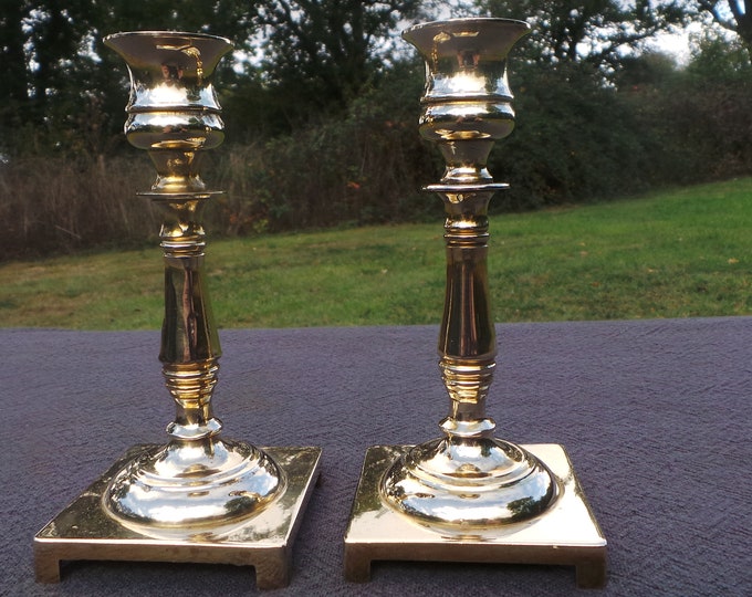 Small English Candle Sticks Superb Vintage English Bronze Classical Pair Candle Sticks Heavy Fine Casting Good Quality Weight