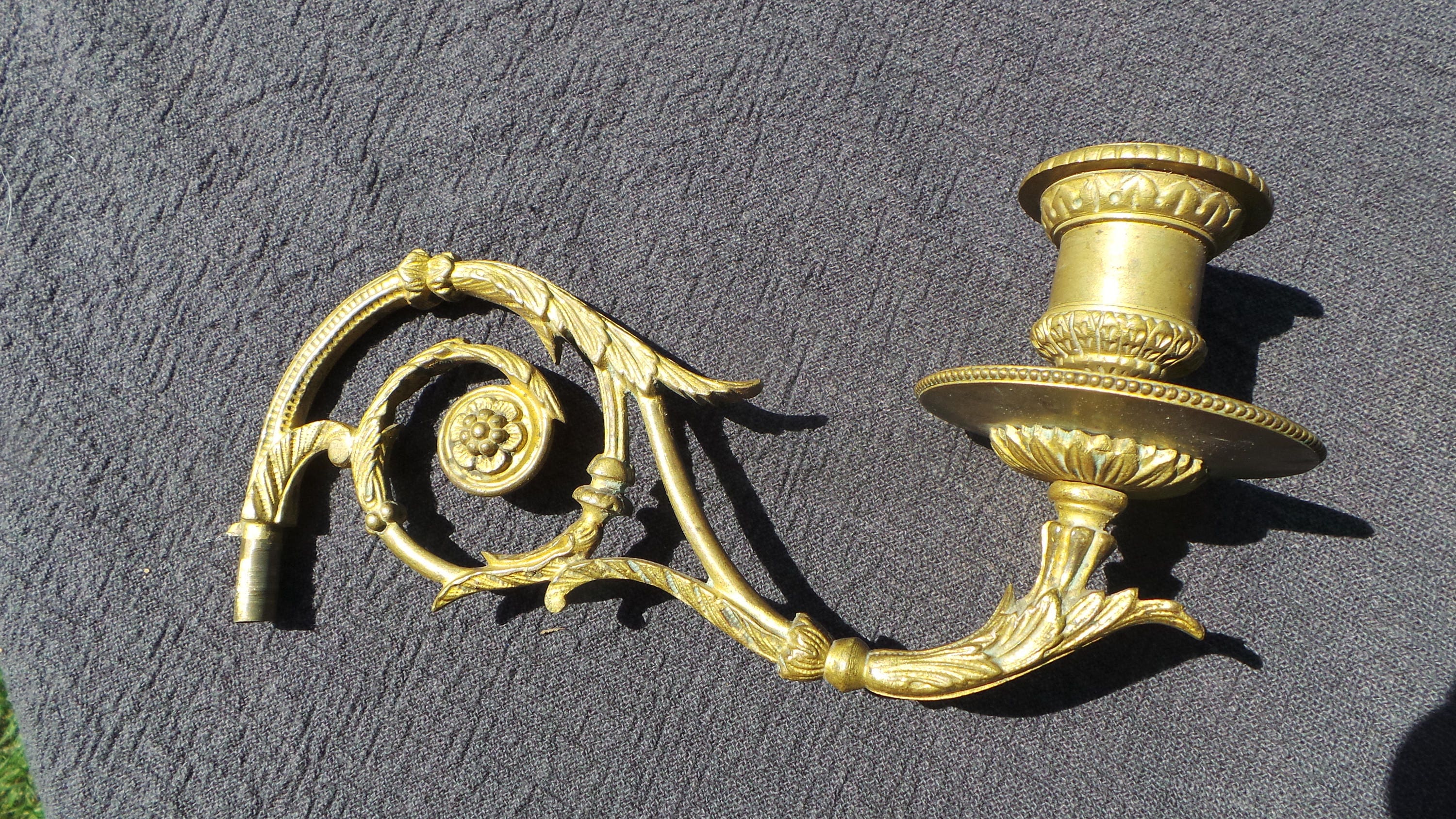 French Candle Piano Sconces Superb Vintage French Bronze Candlesticks