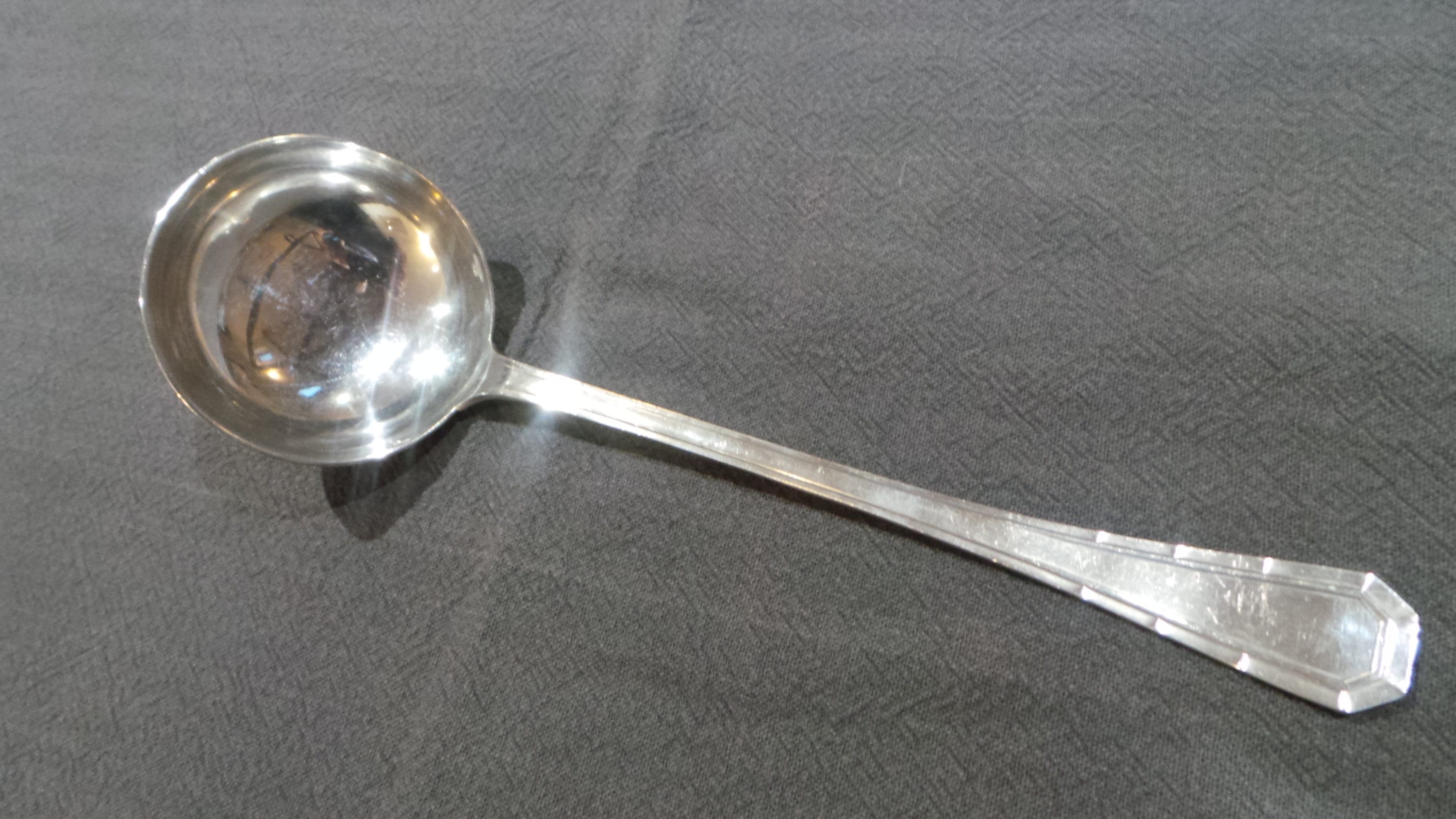 Alfenide Louche Metaille Blanc Cuillère Louche à Servir - Vrai Luxe Alfenide | Christofle Entièremen