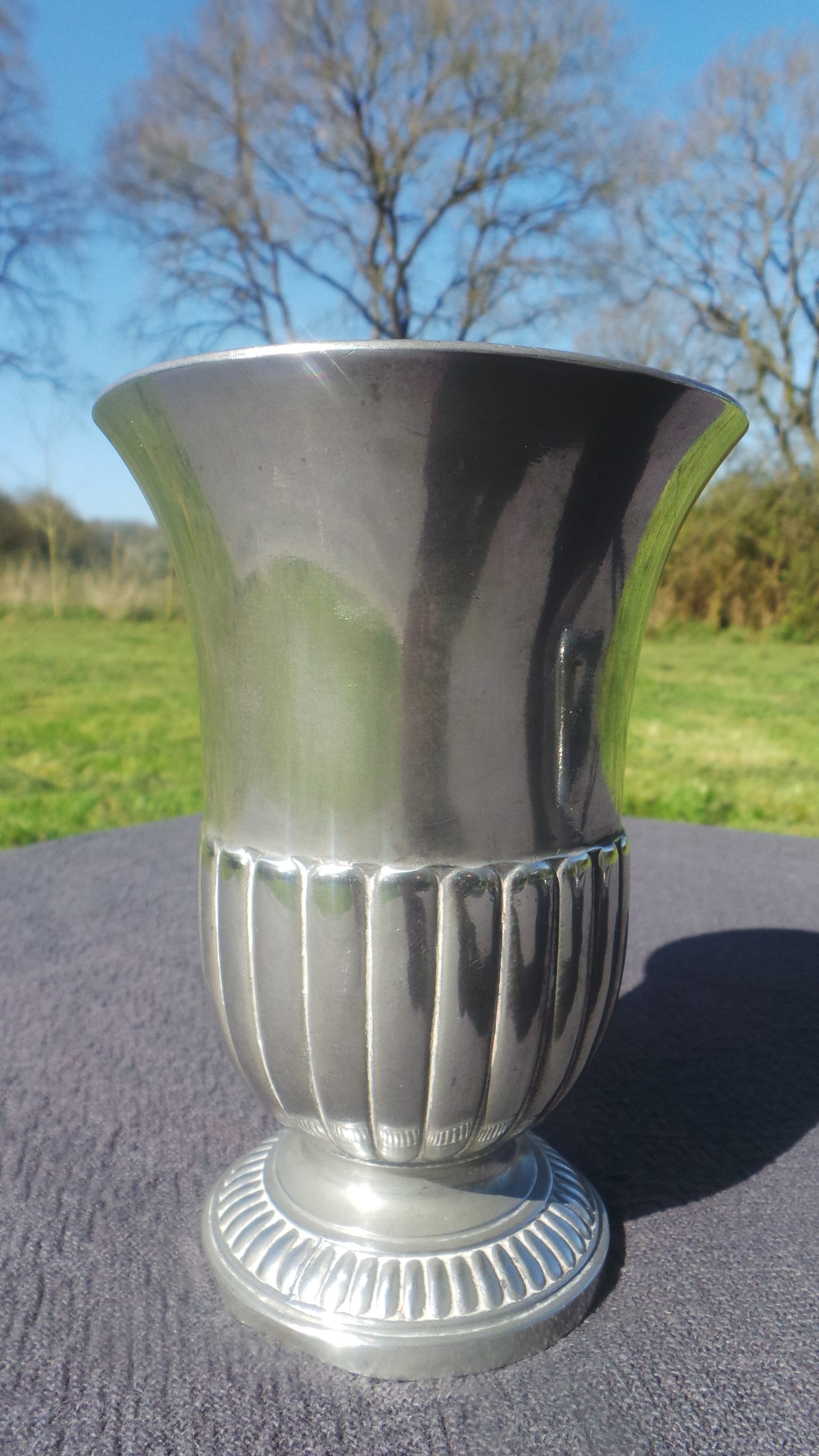 Antique Pewter Cup Fine French Pewter Tumbler Cup Pewter Touch Marks