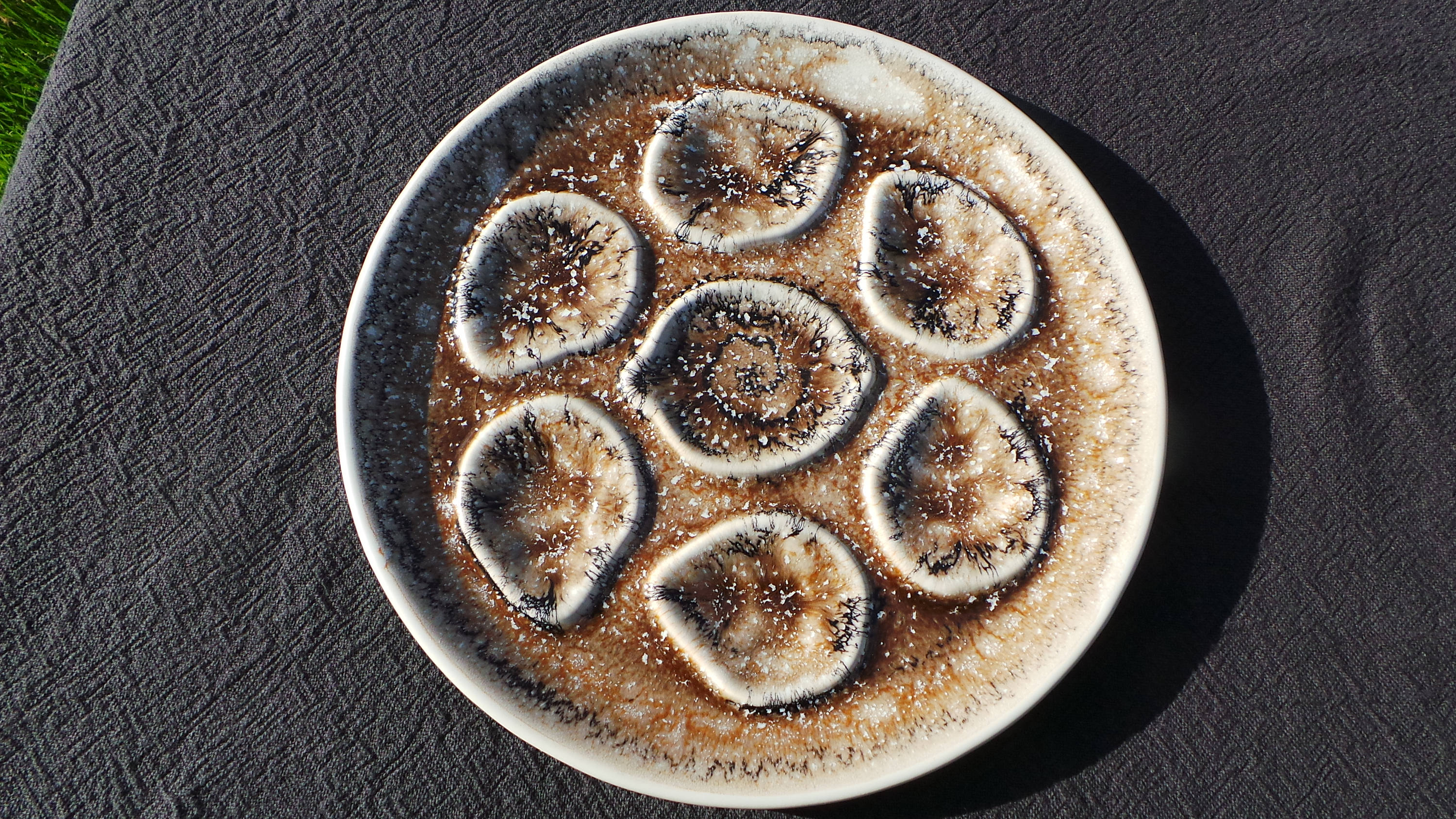 Huître Plaque Nidervillers Style Français Vintage Mollusques Huître Moule Coquille Made in France de