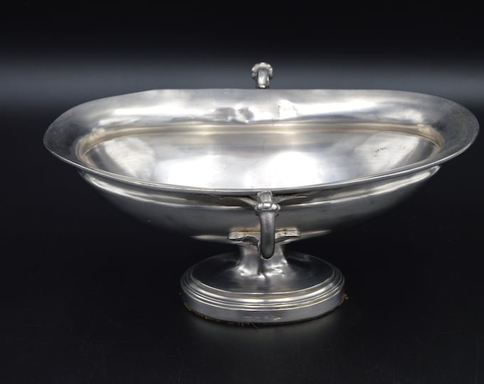 Silver Plated 'Metaille Blanc' Tazza Bonbon Dish Sauce Boat Serving Dish Real Luxury Made by Armand Fresnais 1877-1927 Paris Wear