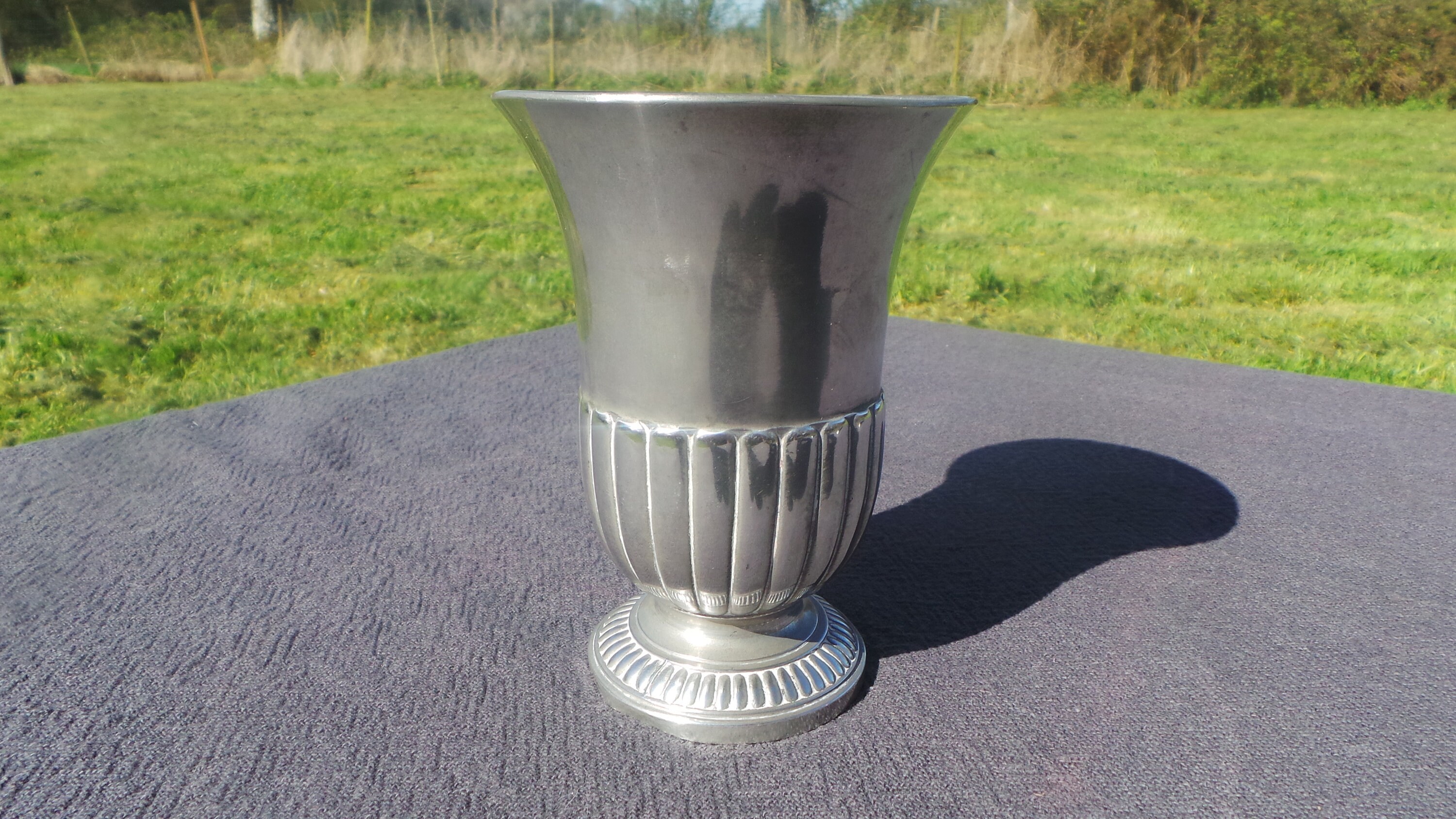 Antique Pewter Cup Fine French Pewter Tumbler Cup Pewter Touch Marks