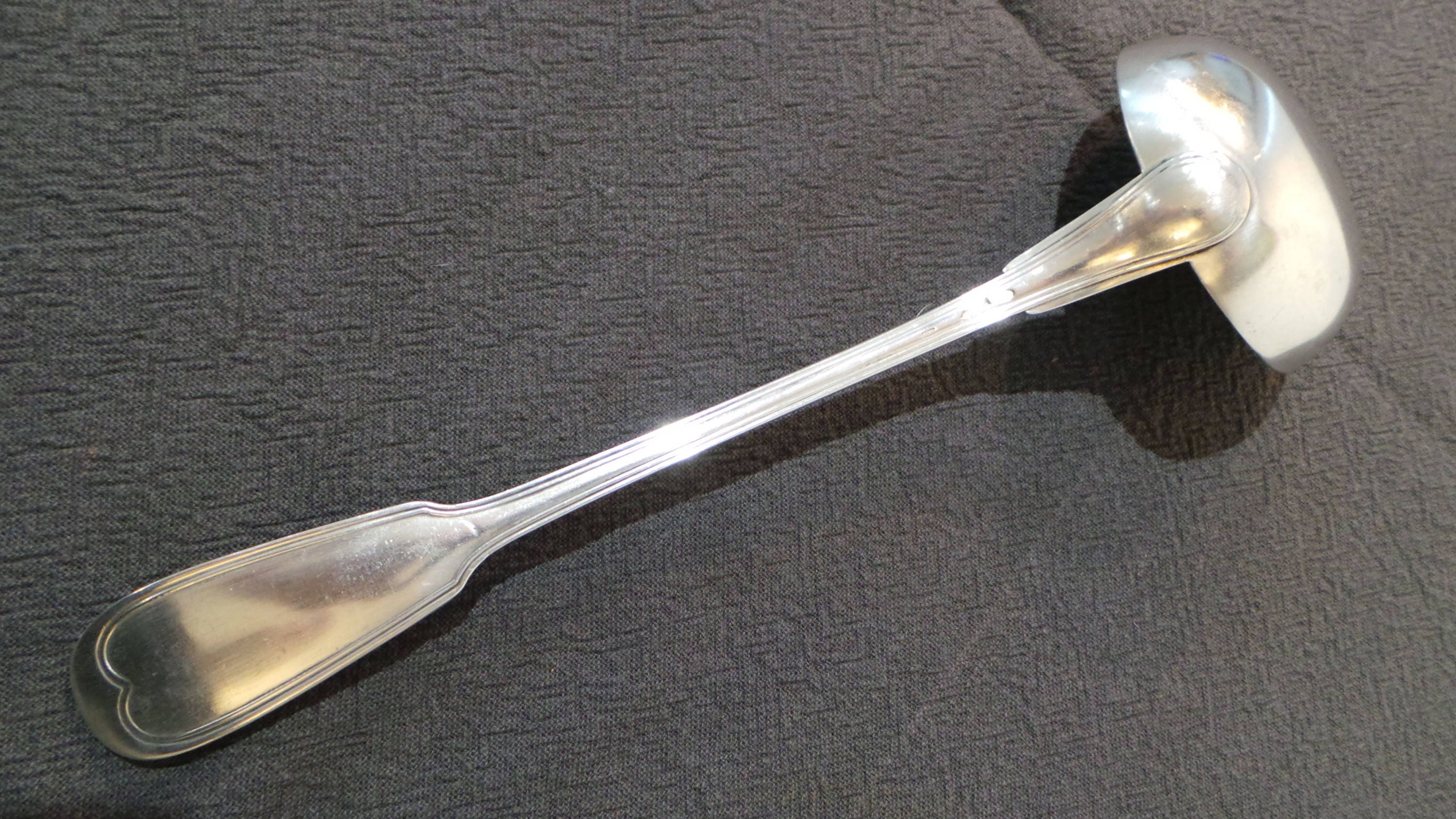 Christofle French Antique Silver Plate Ladle Chinon 1856 Beautiful Soup