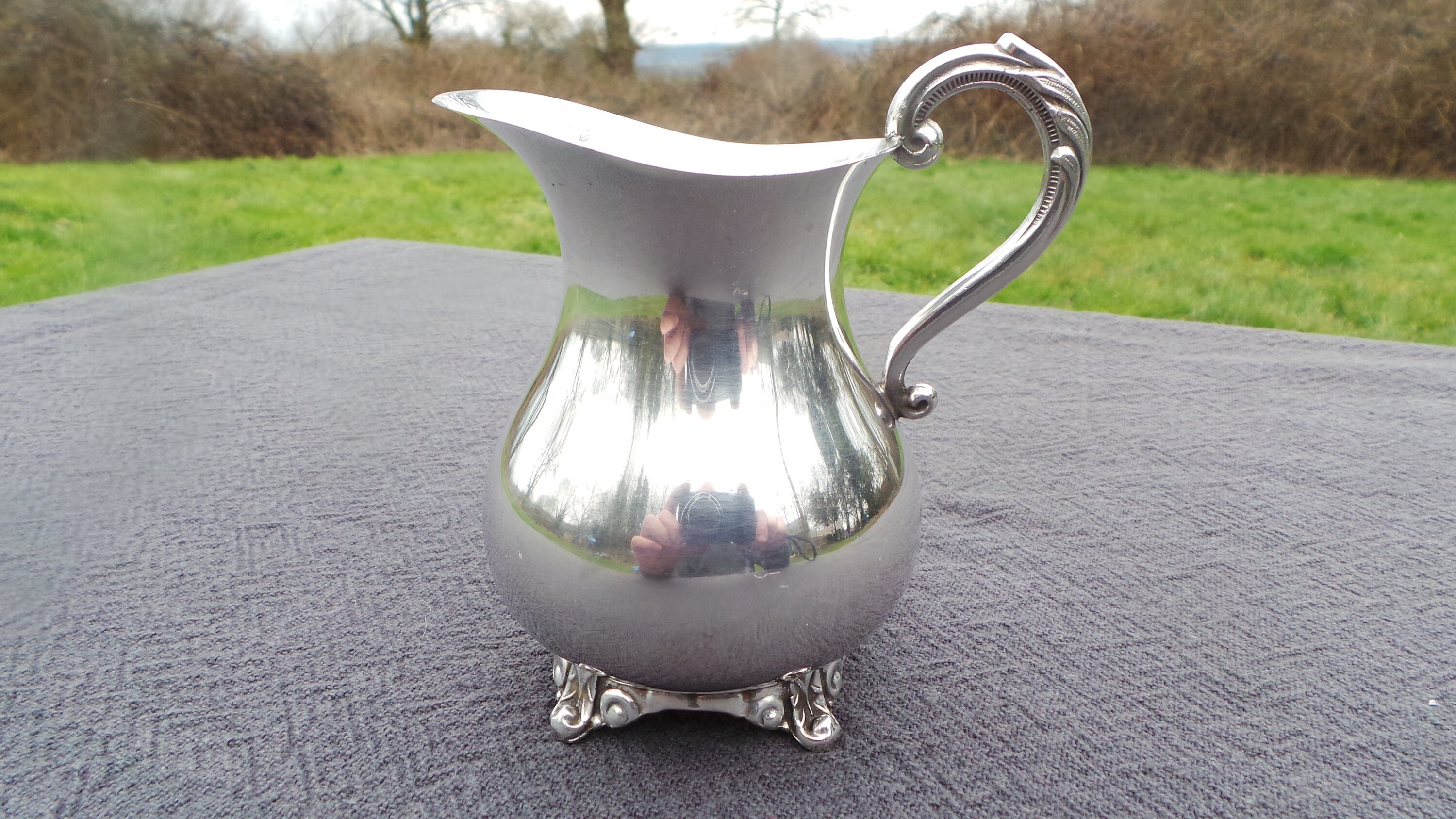 Canadian Vintage Silver Plate Milk Jug Milk Pitcher Style