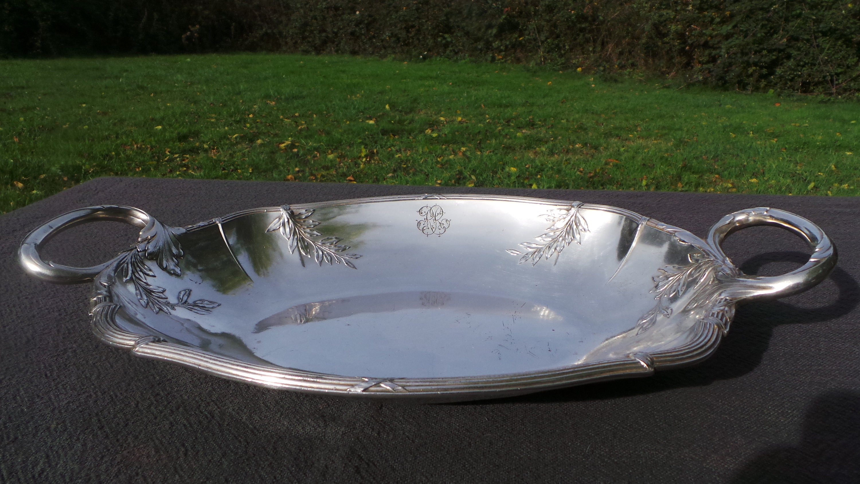 Vintage Français Silver Plate Dish Fruit Bowl Gallia Orfevrerie 1908-1929 Alfenide Beau Design Bol P