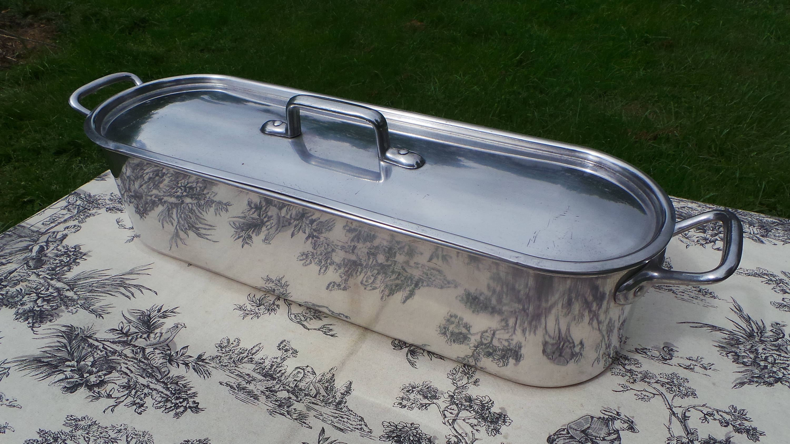 Fish Kettle Tournus Large Vintage French Aluminium Fish Kettle Poacher