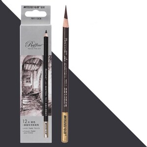 May include: A brown and gold coloured pencil with the text "Raffine Sketch 7011" and "MARCO 铅笔" printed on it. The pencil is packaged in a box with a drawing of a building and the text "Raffine" and "MARCO 铅笔".