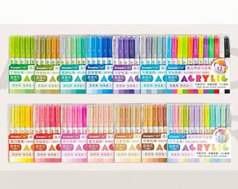 Liquid High Gloss Acrylic Marker Set Water Based Paint Pens High Coverage Journal Graffiti Manga DIY Art Marker 1.2mm