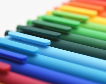 10/20 Colors Neon Solid Pure Color Soft Touch Gel Rollerball Pens Black ink or colorful ink0.5mm