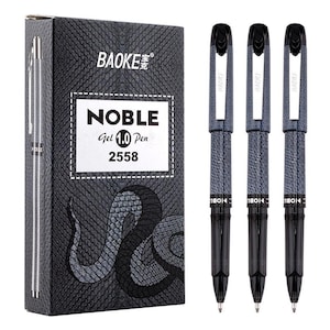 12Pcs Snake Pattern Black Gel Pen | Caneta Business Signature | Caneta de tinta preta de grande capacidade | 0,5 mm 0,7 mm 1,0 mm | Presente do Ano da Cobra 2025
