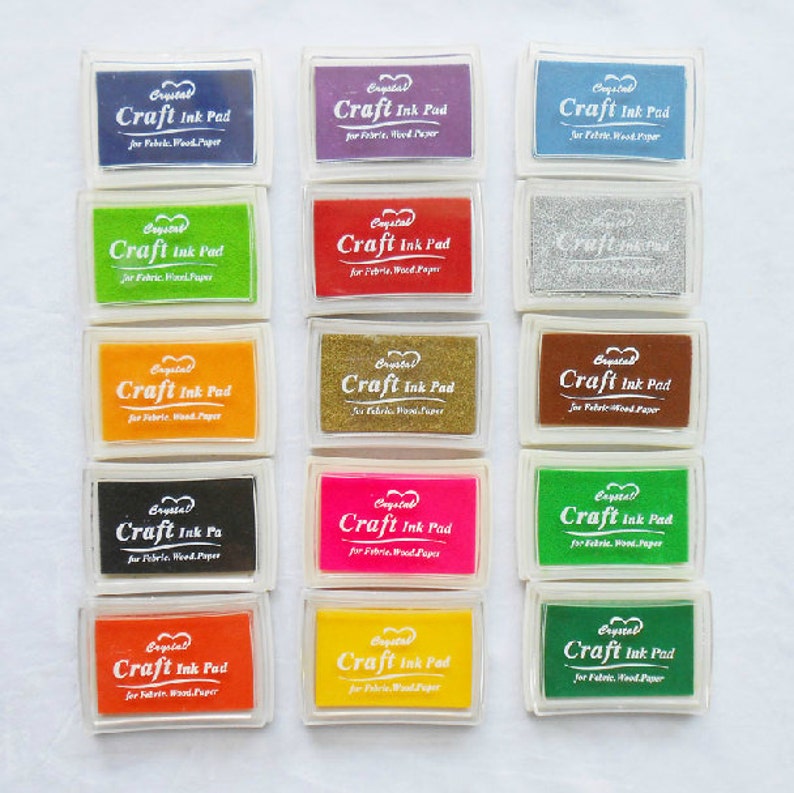15 colors can choose Rubber stamp Ink pad for DIY scrapbook Etsy