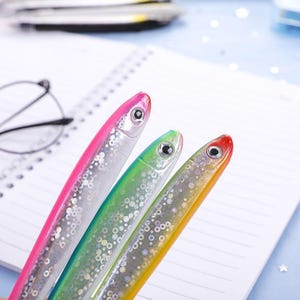 Fish Shaped Ballpoint Pens, 0.7mm Blue Ink, Fun Novelty Writing Pens ...