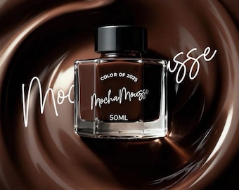 Waterproof Brown Fountain Pen Ink, Coffee Inspired Non Carbon Ink for Writing, Drawing, Journaling and Illustration