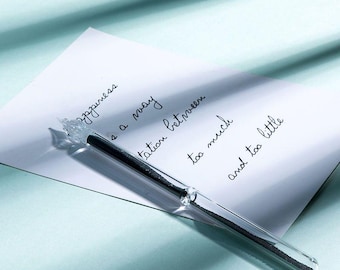 Handmade Hourglass Glass Dip Pen, Smooth Writing Calligraphy Pen for Ink, Journaling, Lettering, Gift for Writer & Artist